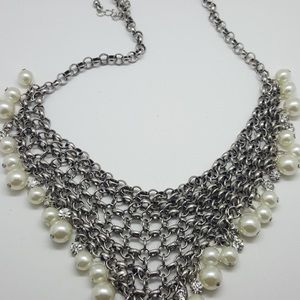 Silver Bib Necklace